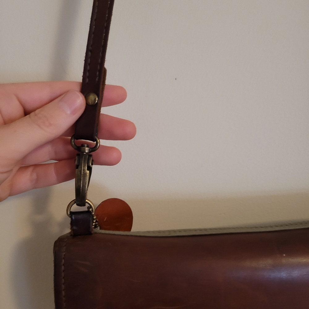 R.Riveter Shoulder Purse Canvas Leather - Picture 5 of 16